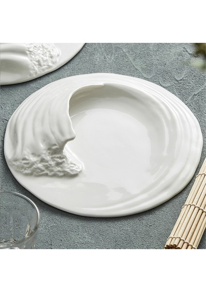 Hailang Stereoskopik Seramik Sofra Tahminleri Özel Şekilli Batı Gıda Düz Plaka Yüksek Dereceli Soğuk Yemekler Otelde Set 10INCH (Yurt Dışından) fırsatları