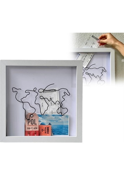 2pcs Macera Arşiv Kutusu, Hatıra Koleksiyoncusu Kutusu, Bilet Gölge Kutusu, Biletler Için Saklama Kutusu, Kartpostallar, Hediyelik Eşyalar Beyaz, S (Yurt Dışından) indirimleri