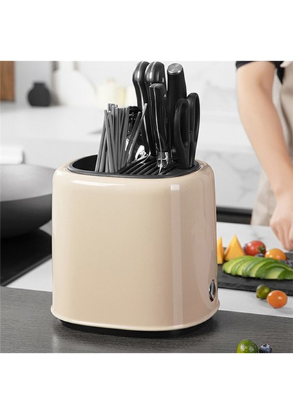 Eden Tutucu Bıçak Blok Abs Drenajı Depolama Kutusu Kaşık Çatal Çubukları Mutfak Organizatör Yeşil (Yurt Dışından) fırsatları