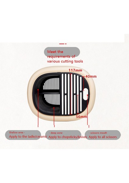 Eden Tutucu Bıçak Blok Abs Drenajı Depolama Kutusu Kaşık Çatal Çubukları Mutfak Organizatör Yeşil (Yurt Dışından) indirimleri