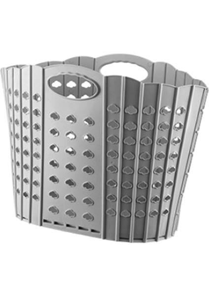 Katlanır Kirli Giysiler Sepet Çamaşır Sepeti Çok Fonksiyonlu Portatif Kirli Giysiler Sepet Gri (Yurt Dışından)