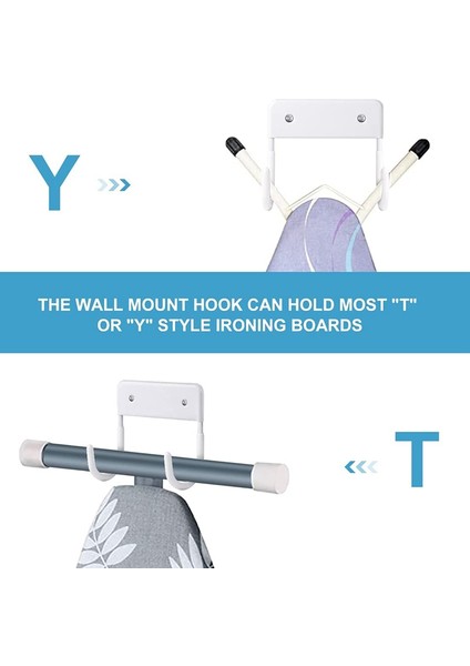 Ütü Tahtası Askısı, Ütü Tahtası Kancası, Ütü Tahtaları Duvara Monte Tutucu, Büyük ve Küçük Ütü Tahtası (Mat Beyaz) (Yurt Dışından) fırsatları