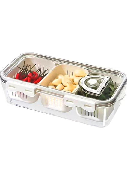 Snack Box Konteyneri Yeniden Kullanılabilir Snackle Conterers Dış Meyve Kutuları Snack Tabakları Depolama Kap Kapaklı A (Yurt Dışından)