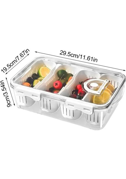 Snack Box Konteyneri Yeniden Kullanılabilir Snackle Conterers Dış Meyve Kutuları Snack Tabakları Depolama Kap Kapaklı A (Yurt Dışından) fiyatları