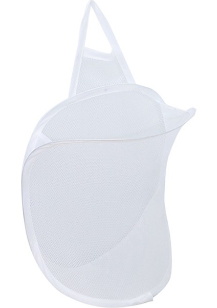 Örgü Katlanabilir Küçük Duvar Çamaşır Sepetleri, Asılı Çamaşırhane, Otel, Üniversite Yurt Kullanımı Beyaz (Yurt Dışından)