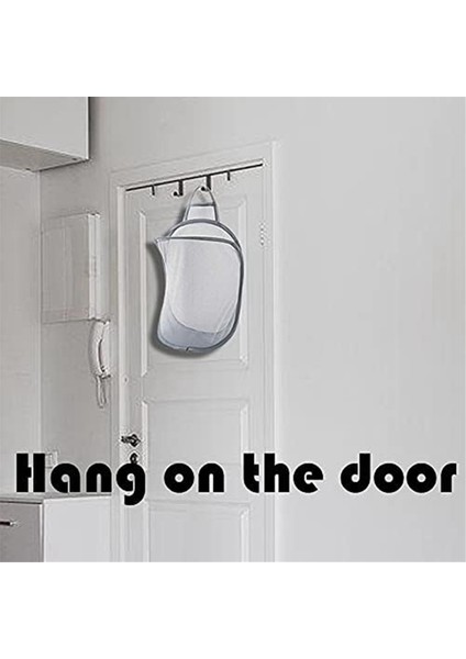 Örgü Katlanabilir Küçük Duvar Çamaşır Sepetleri, Asılı Çamaşırhane, Otel, Üniversite Yurt Kullanımı Beyaz (Yurt Dışından) indirimleri