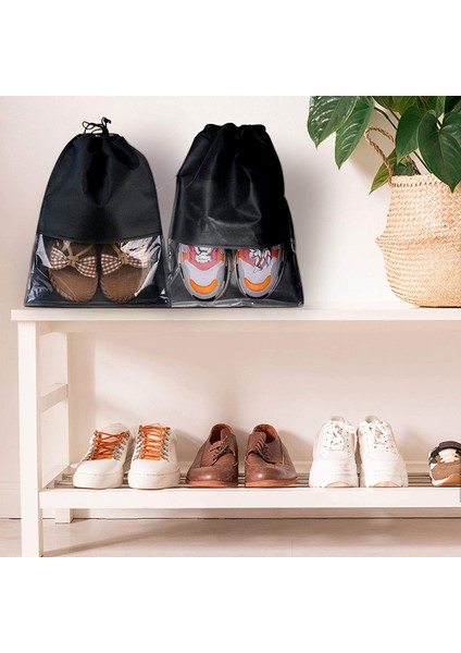 15 Adet Seyahat Ayakkabı Çantası, Portatif Çizim Ayakkabısı Saklama Torbaları Dokuma Olmayan Toz Geçirmez Torba Uzay Tasarruflu Organizatör Siyah (Yurt Dışından) fırsatları