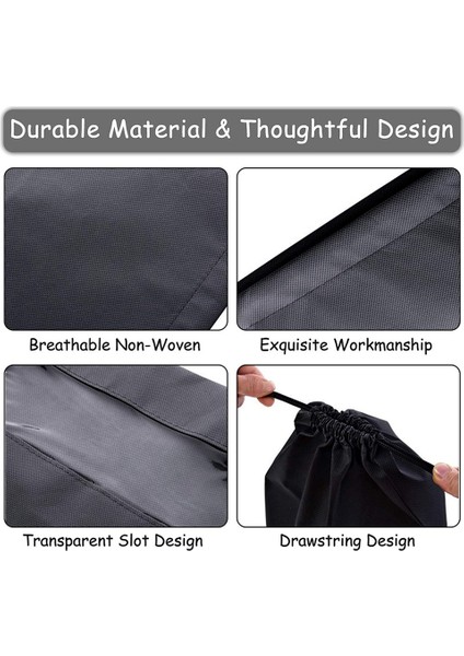 15 Adet Seyahat Ayakkabı Çantası, Portatif Çizim Ayakkabısı Saklama Torbaları Dokuma Olmayan Toz Geçirmez Torba Uzay Tasarruflu Organizatör Siyah (Yurt Dışından) indirimleri