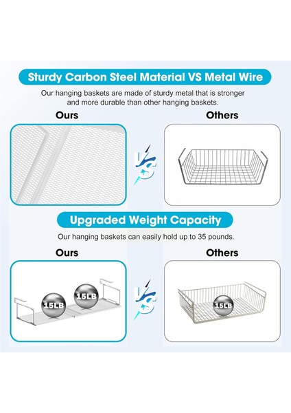Raf Depolama Sepeti Organizatörü, Dolap Kiler Dolap Masası Sayacı Için Genişletilebilir Asılı Mutfak Sepetleri (Yurt Dışından) fiyatları