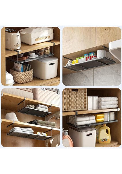 Raf Depolama Sepeti Organizatörü, Dolap Kiler Dolap Masası Sayacı Için Genişletilebilir Asılı Mutfak Sepetleri (Yurt Dışından) fırsatları