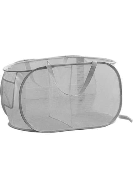 Nefes Alabilen Örgü Katlanır Çamaşır Sepeti Ev Kirli Kıyafetler Depolama Organizatör B (Yurt Dışından)