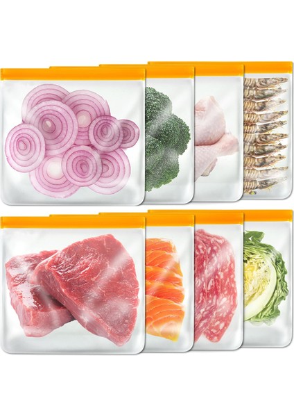 Yeniden Kullanılabilir Gıda Depolama Çantaları Depo Çantaları Dondurulmuş Meyve Sızdırmaz Çantalar Sebze Kilitli Çantalar Evde Kullanım (Yurt Dışından)
