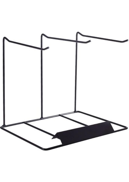 Basit Küpe Standı, Asılı Kolye Kasası Metal Kolye Depolama Çerçevesi Takı Ekran Rafı Siyah (Yurt Dışından)