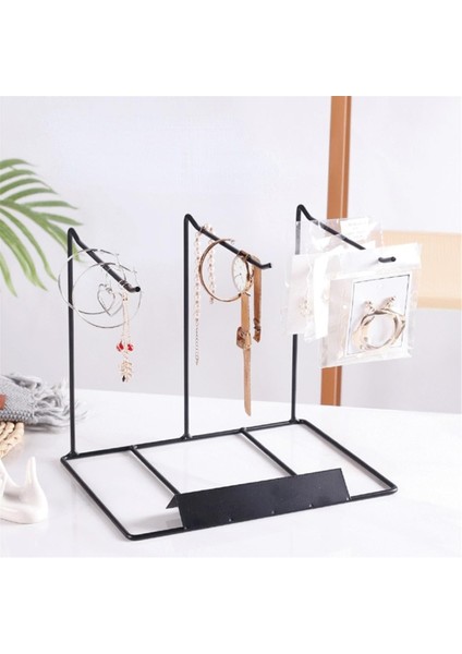 Basit Küpe Standı, Asılı Kolye Kasası Metal Kolye Depolama Çerçevesi Takı Ekran Rafı Siyah (Yurt Dışından) fırsatları