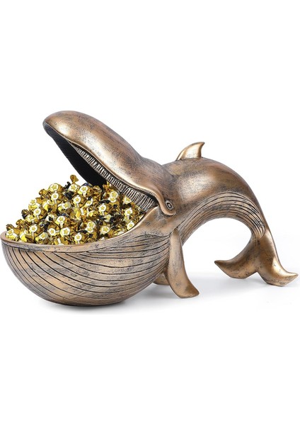 Balina Heykeli, Reçine Balina Heykelcik Eğlenceli Şeker Deniz Anahtar Kasesi Giriş Masası, Büyük Ağız Heykel Masa Bronz (Yurt Dışından) fiyatları