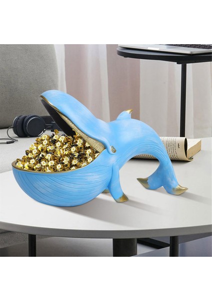 Balina Heykeli, Reçine Balina Heykelcik Eğlenceli Şeker Deniz Anahtar Kasesi Giriş Masası, Büyük Ağız Heykel Masa Bronz (Yurt Dışından) fırsatları