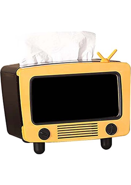 Tv Doku Kutusu Çok Fonksiyonlu Yaratıcılar Cep Telefonu Yuvası Dekorasyon Doku Tutucu Ev B (Yurt Dışından)