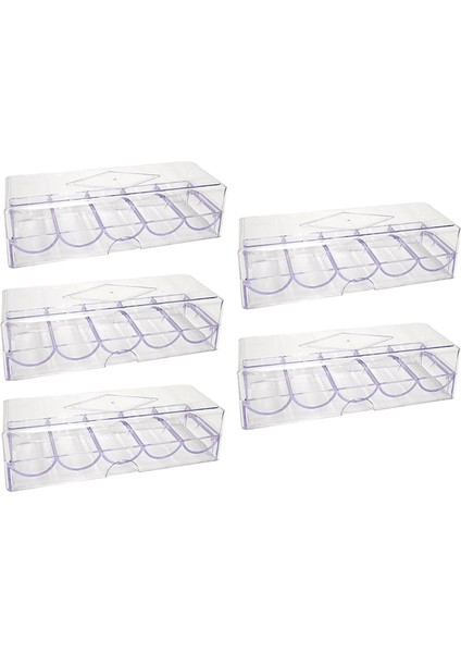 Kapak/casino Chip Tepsisi ile Akrilik Poker Yonga Rafı&#39;nı Kapaklı, Her Biri 100 Cips Tutar (Yurt Dışından)