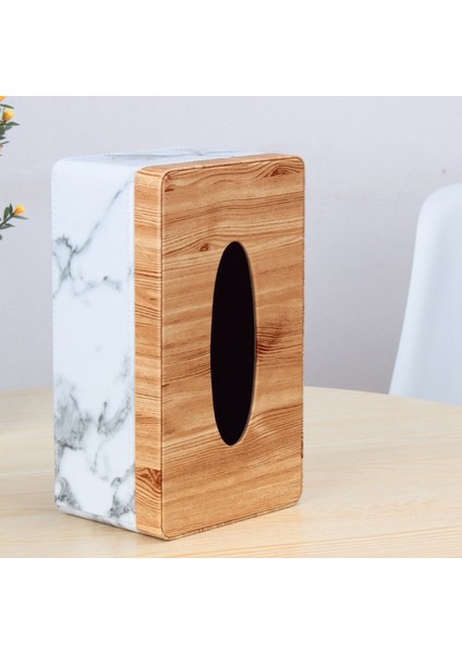 Dikdörtgen Mermer Pu Yüz Tahıl Doku Kutusu Kapak Peçete Tutucu Kağıt Havlu Dispenser Konteyner Ev Ofis Dekoru (Yurt Dışından) fırsatları