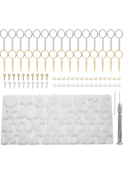 144PEECES Silikon Harf Reçine Kalıp Kiti Süslü Harf Dekorasyon Kalıp Epoksi Reçine Döküm Kalıp Reçine Anahtarlık Yapımı Seti (Yurt Dışından) modelleri