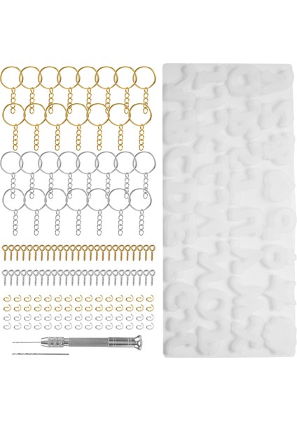 144PEECES Silikon Harf Reçine Kalıp Kiti Süslü Harf Dekorasyon Kalıp Epoksi Reçine Döküm Kalıp Reçine Anahtarlık Yapımı Seti (Yurt Dışından) fırsatları