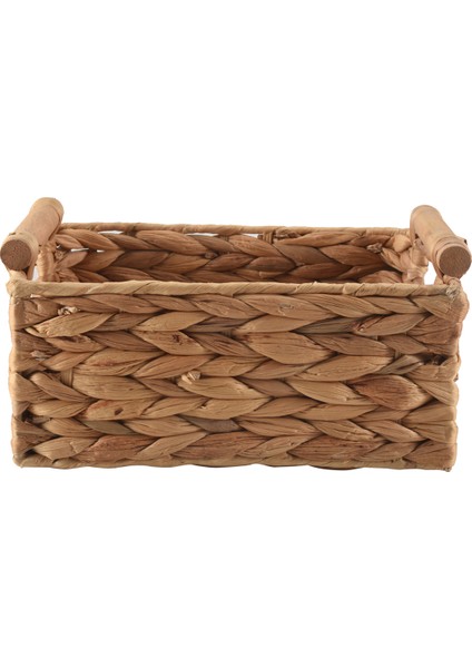 Banyo Düzenlemek Için Küçük Hasır Sepetler, Depolama Için Sümbül Sepetler, Ahşap Saplı Hasır Depolama Sepeti (Yurt Dışından)