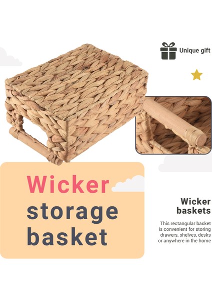 Banyo Düzenlemek Için Küçük Hasır Sepetler, Depolama Için Sümbül Sepetler, Ahşap Saplı Hasır Depolama Sepeti (Yurt Dışından) indirimleri