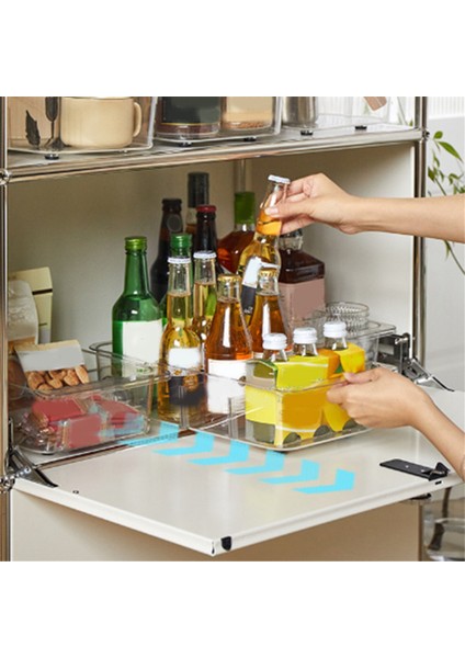 Buzdolabı Düzenleyici Kutuları Tekerlekler, Temizleme Çekmecesi Buzdolabını Bölücülerle Düzenleyen, Kalın Plastik Depolama Kutuları (Yurt Dışından) indirimleri