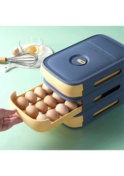 Yumurta Saklama Konteyneri Buzdolabı Çekmecesi Tipi Yumurta Tepsisi Buzdolabı Organizatör Gıda Konteyneri Mutfak Aksesuarları, D (Yurt Dışından) modelleri