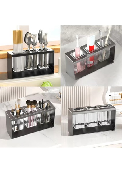 Çok Fonksiyonlu Çubuklar ve Kaşık Depolama Rafı Otomatik Drenaj Takımı Rafı Mutfak Depolama Aracı Gri (Yurt Dışından) indirimleri