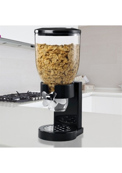 Gıda Kavanoz Dağıtıcı Iyi Sızdırmazlık Yüksek Kapasiteli Kuru Gıda Dağıtıcı Tahıllar Kavanoz Depolama Tahılları Tahıl Kovası Siyah (Yurt Dışından) fiyatları