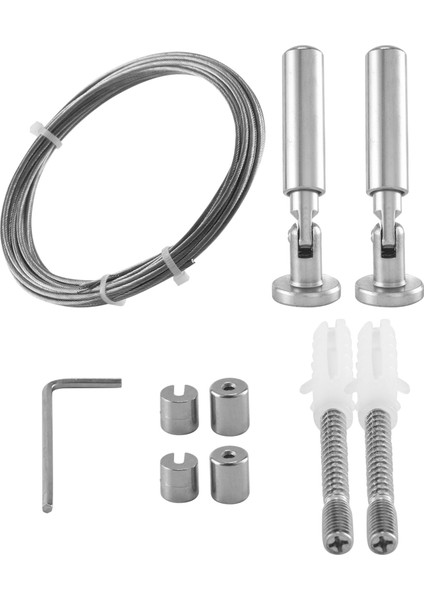 Sanat Ekran Için Duvar Montajı Perde Tel Çubuk Seti - Paslanmaz Çelik Fotoğraf Asma Tel Camsline Tel Pencere Perde Gerginlik Tel Çok Amaçlı El Sanatları (5 Metre) (Yurt Dışından)