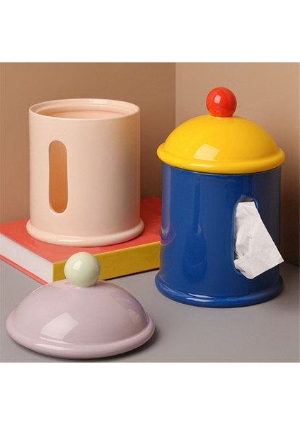 Dopamin Renk Doku Kutusu Tutucu Kılıfı, Yaratıcı Nordic Doku Kapağı Peçete Tutucu Organizatör Kutu Oturma Odası Dekor-B (Yurt Dışından) fiyatları