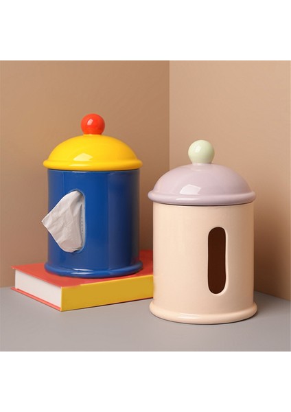 Dopamin Renk Doku Kutusu Tutucu Kılıfı, Yaratıcı Nordic Doku Kapağı Peçete Tutucu Organizatör Kutu Oturma Odası Dekor-B (Yurt Dışından) indirimleri