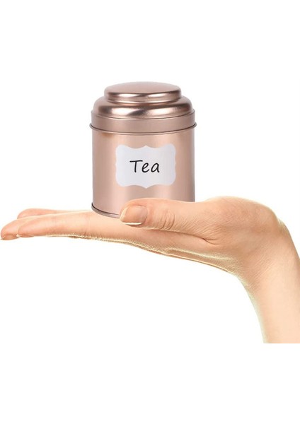 6pcs Çay Teneke Tenekeleri Hava Geçirmez Çift Kapak, Mini Teneke Kutu Kutusu ve Çay Için Küçük Yuvarlak Mutfak Kutuları (Gümüş) (Yurt Dışından) modelleri