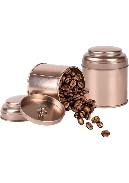 6pcs Çay Teneke Tenekeleri Hava Geçirmez Çift Kapak, Mini Teneke Kutu Kutusu ve Çay Için Küçük Yuvarlak Mutfak Kutuları (Gümüş) (Yurt Dışından) fırsatları