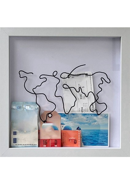 Maceralar Hafıza Kutusu Seyahat Koleksiyon Kutusu, Bilet Saklama Kutusu, Kartpostal Hadi Teşvik Piggy Bank, Fotoğraf Çerçevesi, Piggy Bank, L (Yurt Dışından)