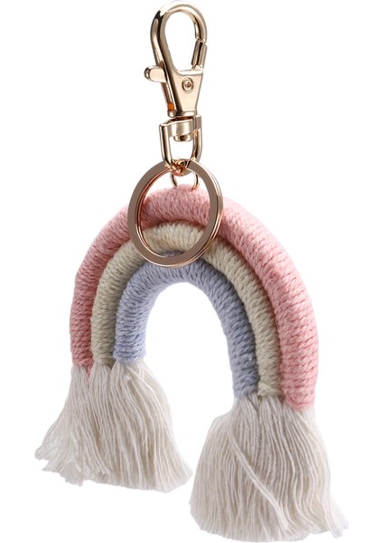 Kadınlar Için Dokuma Gökkuşağı Anahtarlıkları Boho El Yapımı Anahtar Tutucu Keyping Macram (Yurt Dışından) fiyatları