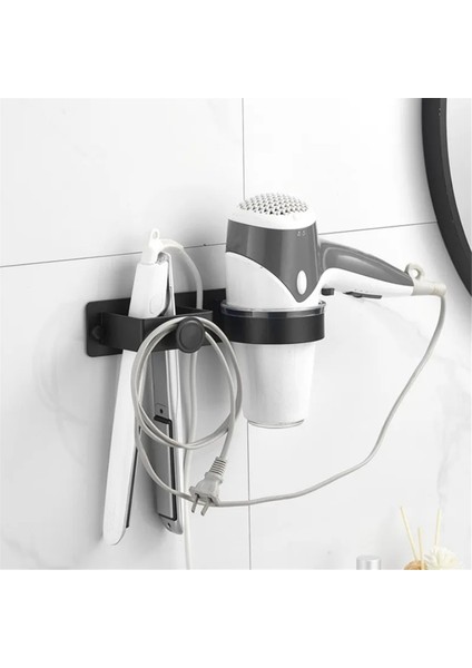 Saç Kurutucu Standı Duvara Monte Banyo Saç Düzleştirici Depolama Rafı Saç Araçları Depolama Rafı Banyo Saç Kurutma Makinesi Standı (Yurt Dışından) fırsatları