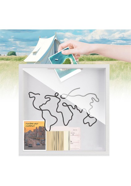 1pcs Macera Arşiv Kutusu, Seyahat Gölgesi Kutusu, Yuvalı Bilet Gölge Kutusu, Hatıra Için Bellek Kutuları A (Yurt Dışından) indirimleri