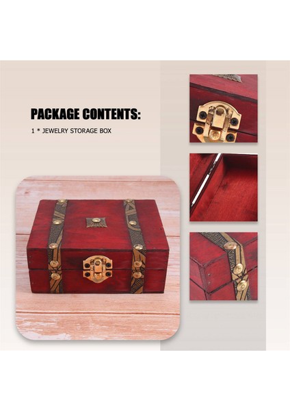 Vintage Ahşap Hazine Göğüs Depolama Kutusu Kilit Organizatör Kılıf Katlanabilir Mini Küçük Ahşap Ev Dekor Kap Konteyner Biblo Mücevher Kutusu (Yurt Dışından) indirimleri