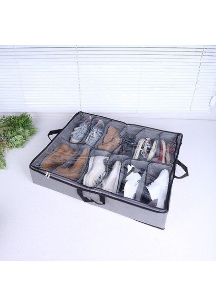 Yatak Ayakkabı Depolama Organizatörü, Katlanabilir Kumaş Ayakkabı Konteyneri Kutusu Açık Kapalı Pencere Depolama Çantası (Yurt Dışından) indirimleri