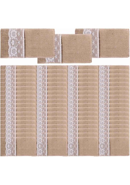 75PCS Çuval Bezi Dantel Çatal Teşheri Koruması Rustik Düğün Sofra Bıçağı Çatal Tutucu Çantası Hessian Jüt Masası Dekorasyon Aksesuarları (Yurt Dışından) fiyatları