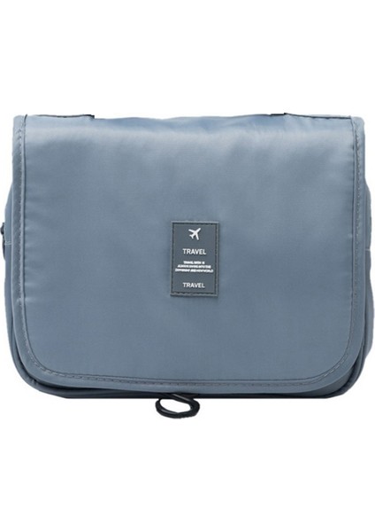 Asma Tuvalet Çantası, Tuvalet Çantası, Su Geçirmez Büyük Kapasiteli Seyahat Boyutu Banyo Malzemeleri, Makyaj Organizatör Çantası Gri (Yurt Dışından)