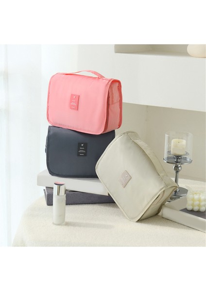 Asma Tuvalet Çantası, Tuvalet Çantası, Su Geçirmez Büyük Kapasiteli Seyahat Boyutu Banyo Malzemeleri, Makyaj Organizatör Çantası Gri (Yurt Dışından) modelleri