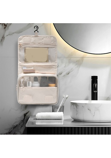 Asma Tuvalet Çantası, Tuvalet Çantası, Su Geçirmez Büyük Kapasiteli Seyahat Boyutu Banyo Malzemeleri, Makyaj Organizatör Çantası Gri (Yurt Dışından) fırsatları