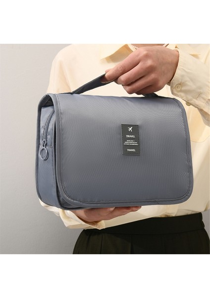 Asma Tuvalet Çantası, Tuvalet Çantası, Su Geçirmez Büyük Kapasiteli Seyahat Boyutu Banyo Malzemeleri, Makyaj Organizatör Çantası Gri (Yurt Dışından) indirimleri