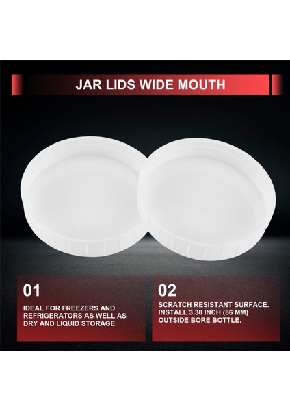 16 Paket Geniş Ağız Kavanoz Kapakları, Konserve Kavanozları Için Plastik Depolama Kapakları, Sızdırmaz ve Çizik Önleyici Dirençli Yüzey (Yurt Dışından) fırsatları