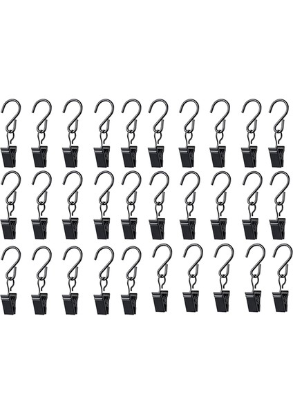 Dize Işık Klipleri Asma Kancalar: 100 Paket Asma Işıklar Klip Ağır Hizmet Metal Dize Partisi Işık Hook Noel Dekoru (Yurt Dışından)