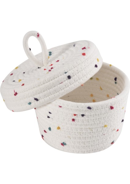 Pamuk Halat Depolama Sepeti Küçük Dokuma Sepet Kapak Depolama Dokuma Depolama Organizatör Kutular Için Havlu Tuşları Atıştırmalık, S (Yurt Dışından) fiyatları